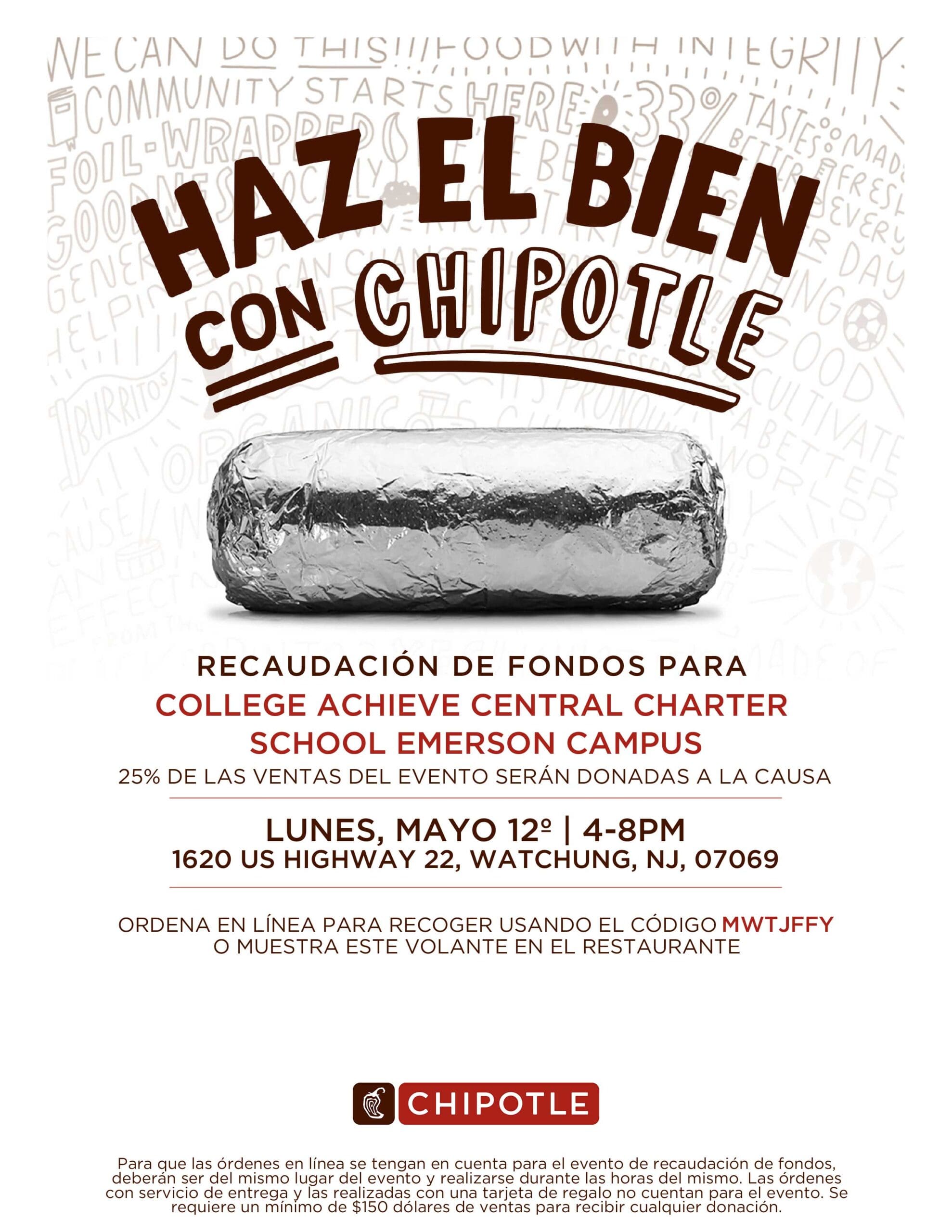 Chipotle Fundraiser Supporting Emerson Campus!
