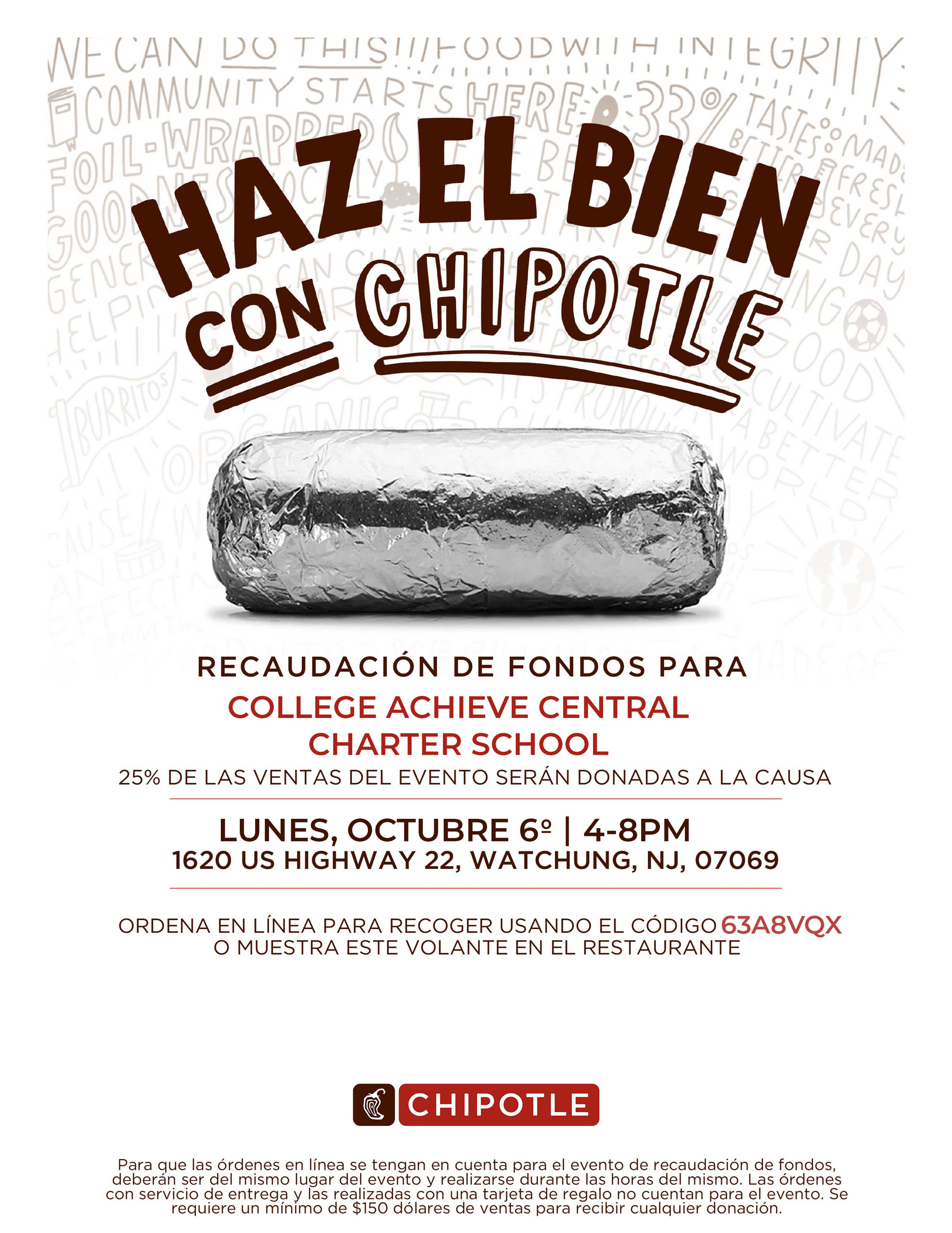 Chipotle Fundraiser Supporting Emerson Campus!